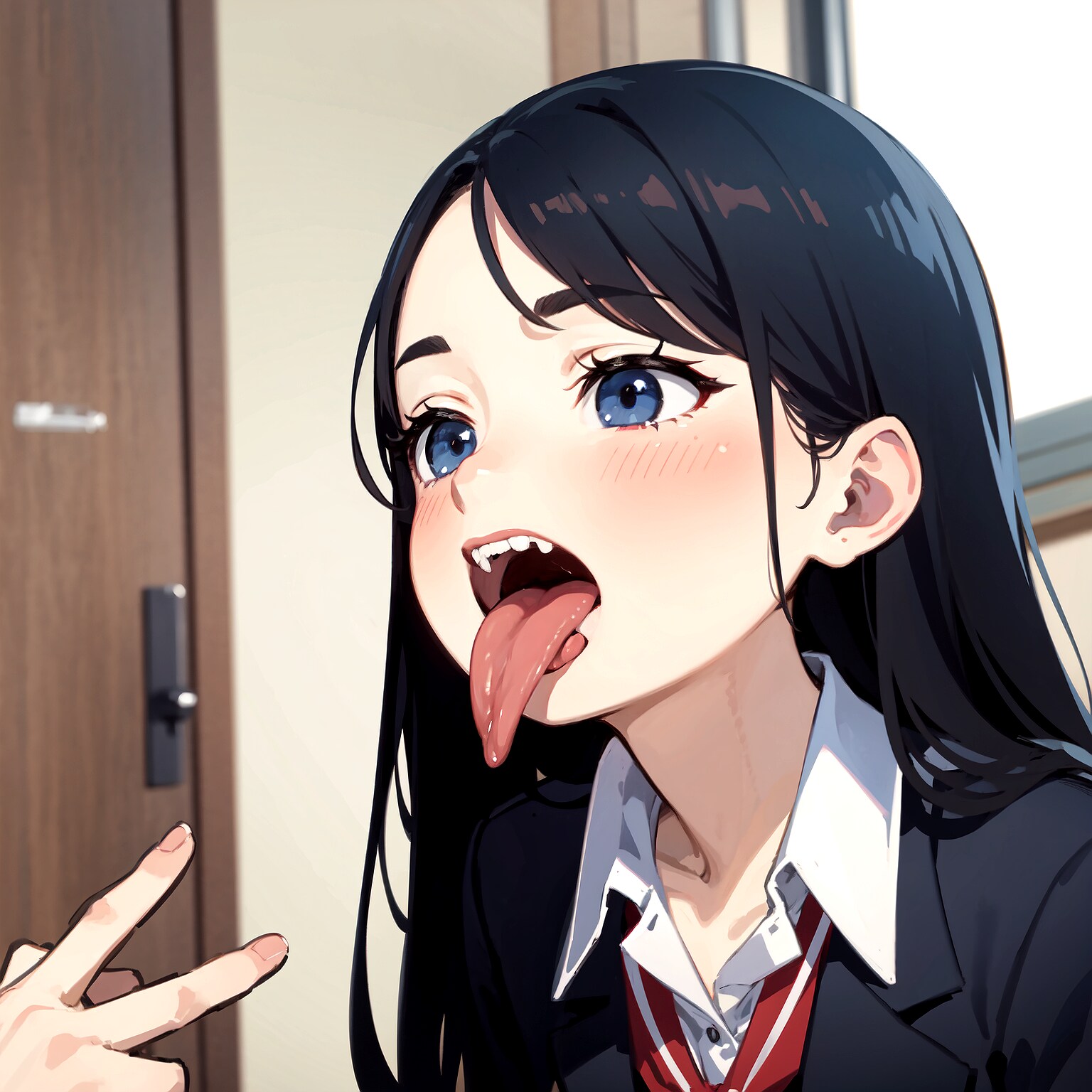 舌が長いのをアピールしてきた子