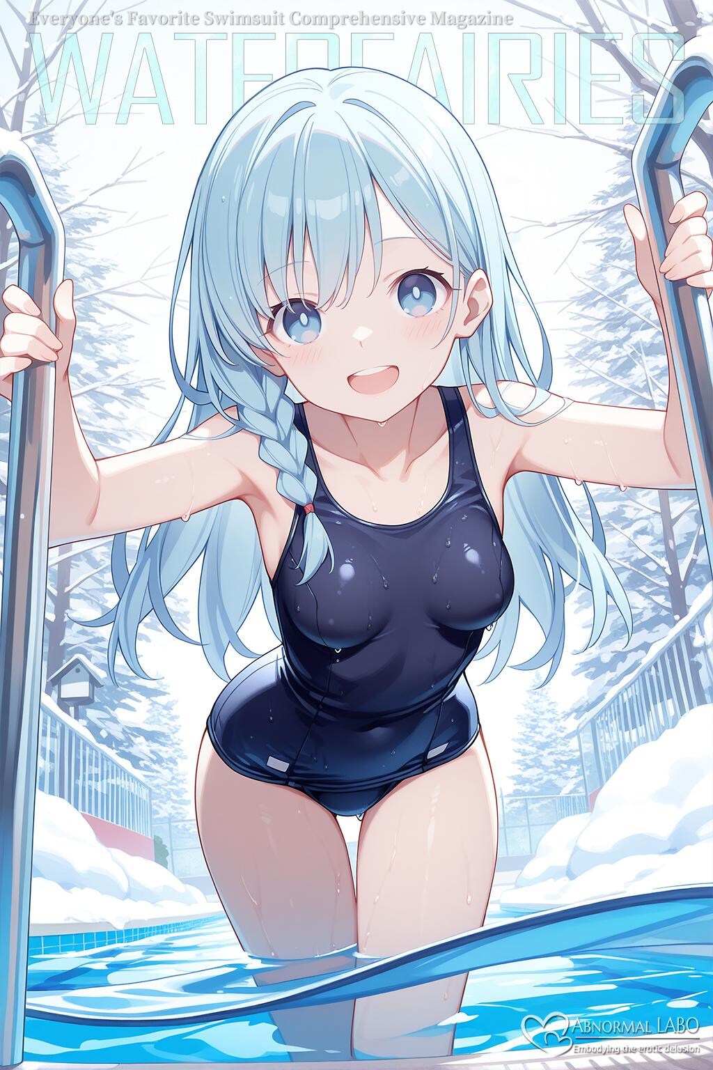 9枚）スク水寒中我慢大会♡Water Fairies
