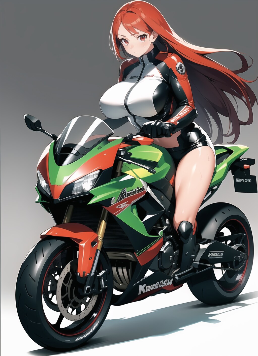 バイク乗るにはホント邪魔なのよね♪仕方ないけど♡
