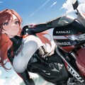 バイク乗るにはホント邪魔なのよね♪仕方ないけど♡ 2枚目