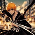 Copilot(Dalle) で生成した侍の画像　その６　ー BLEACH から 黒崎一護 ー 3枚目