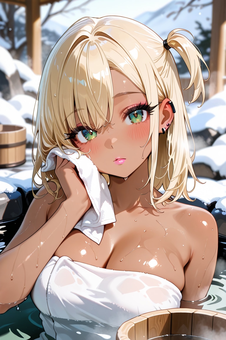 温泉 × ギャル子ちゃん