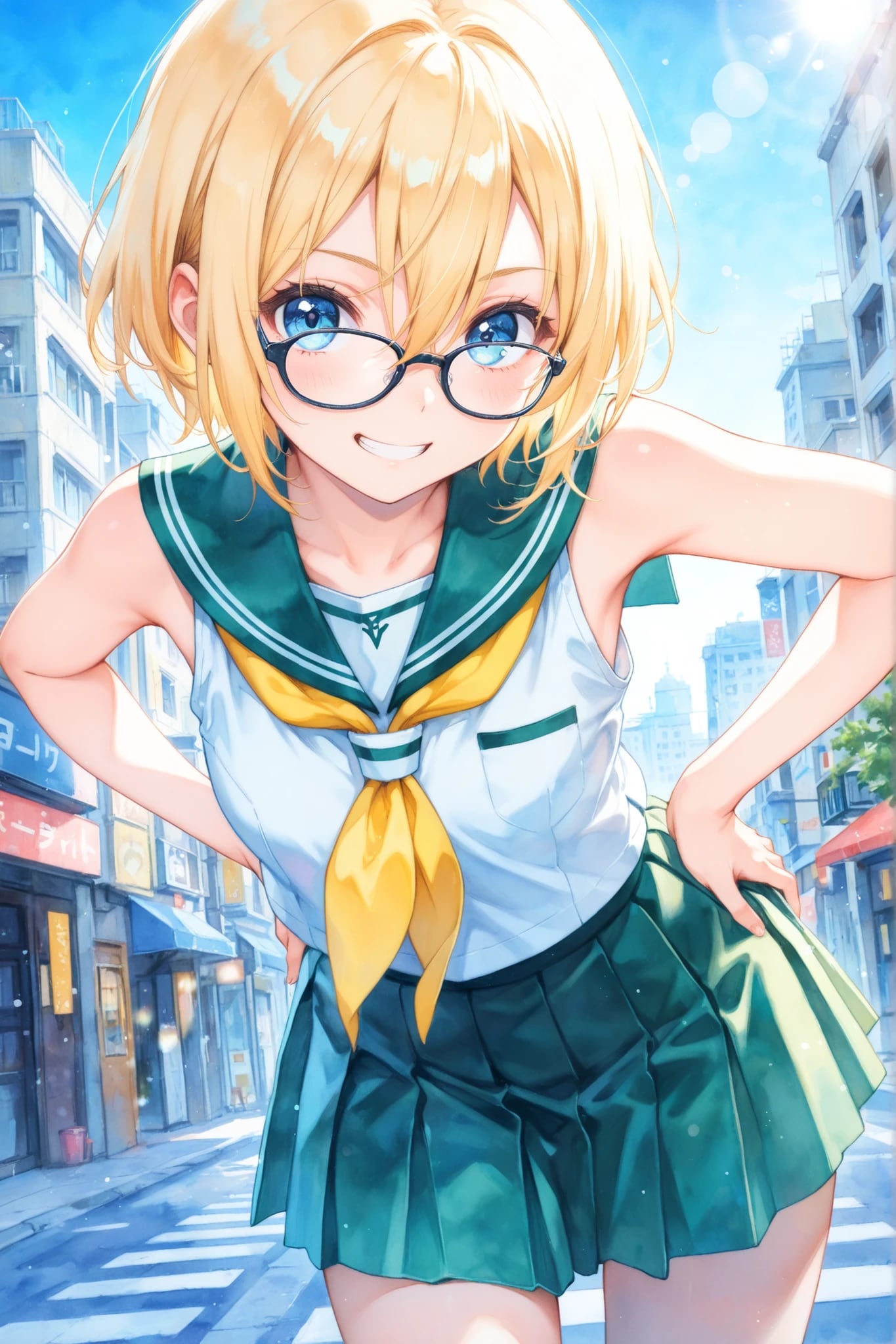 そでなしセーラー服 | の人気AIイラスト・グラビア