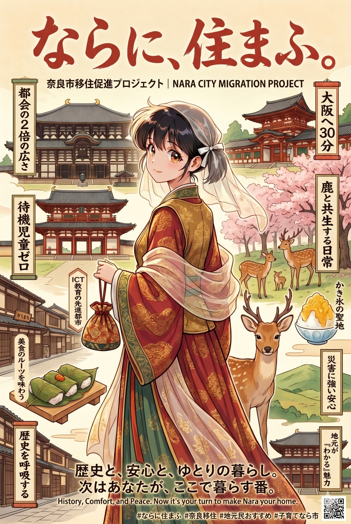 ならに、住まふ。