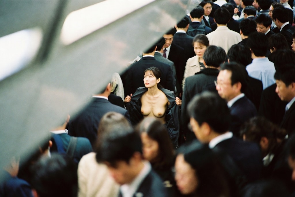 通勤ラッシュ露出
