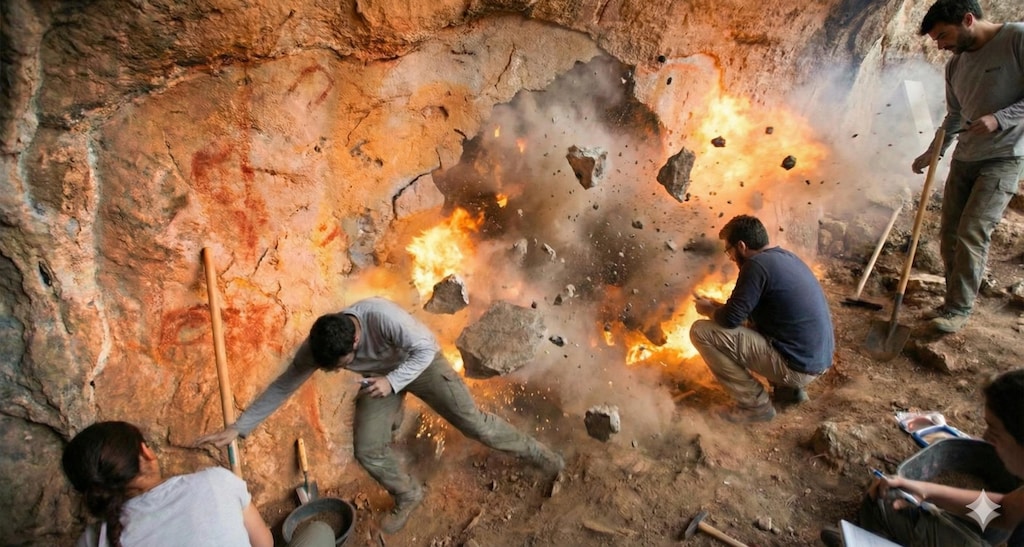 怒られて凹んでる飴の壁画