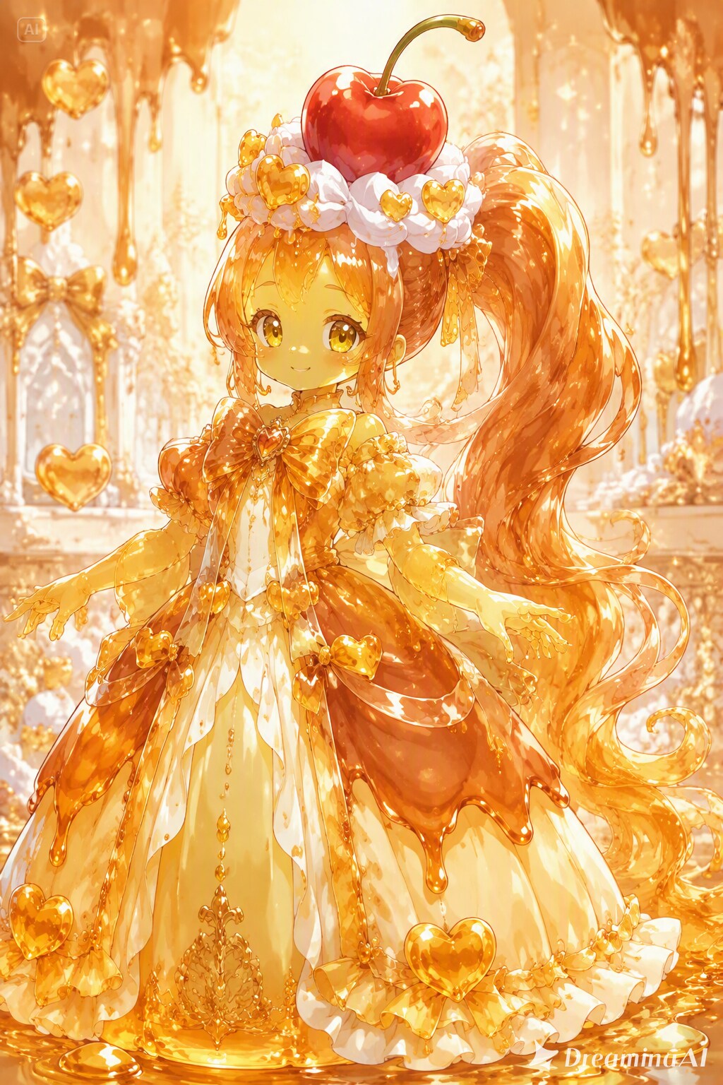 カラメルプリンスライムのお姫様？二人目 | の人気AIイラスト・グラビア