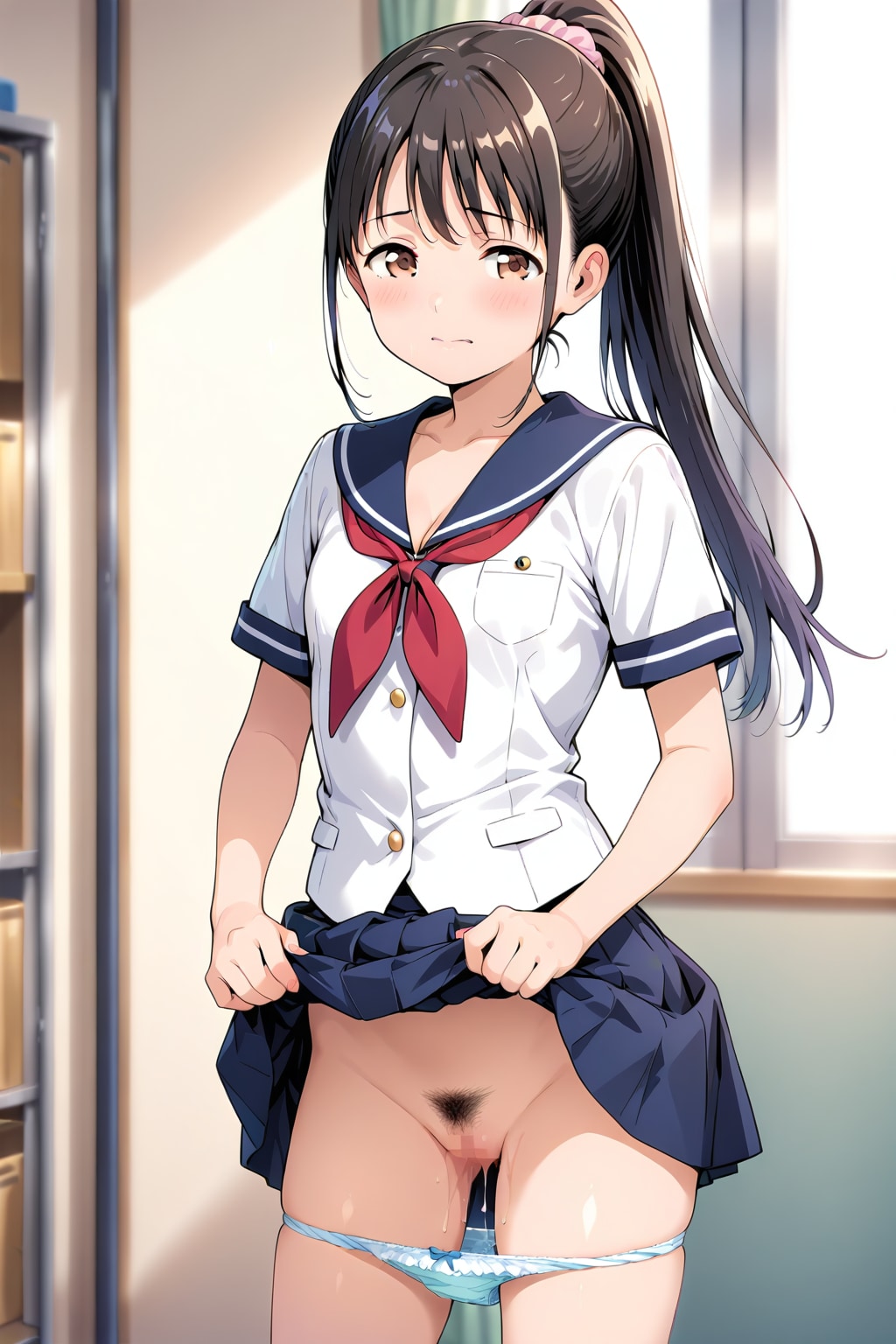 恥じらうJK💕👍