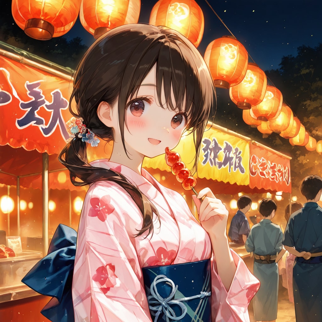 浴衣似合ってる？ありがと