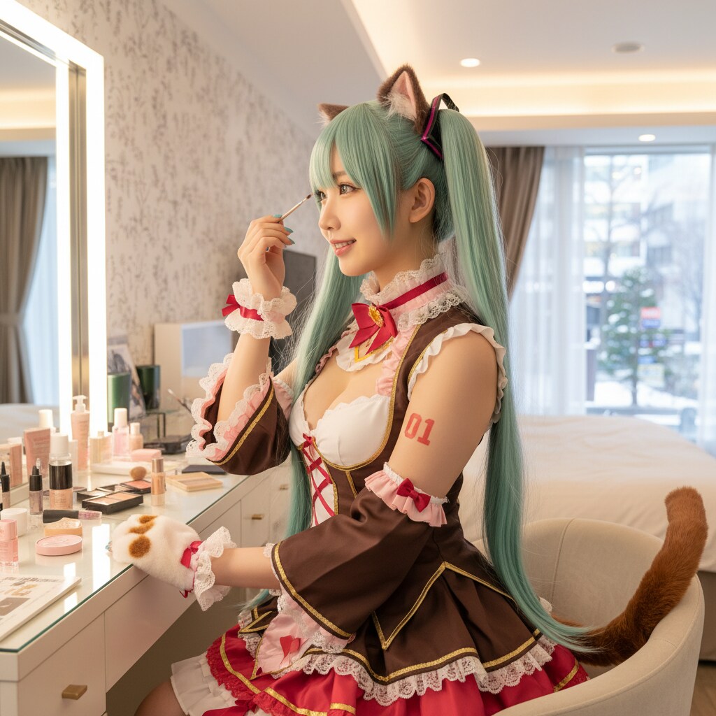 みどツイにゃん。バレンタインメイク