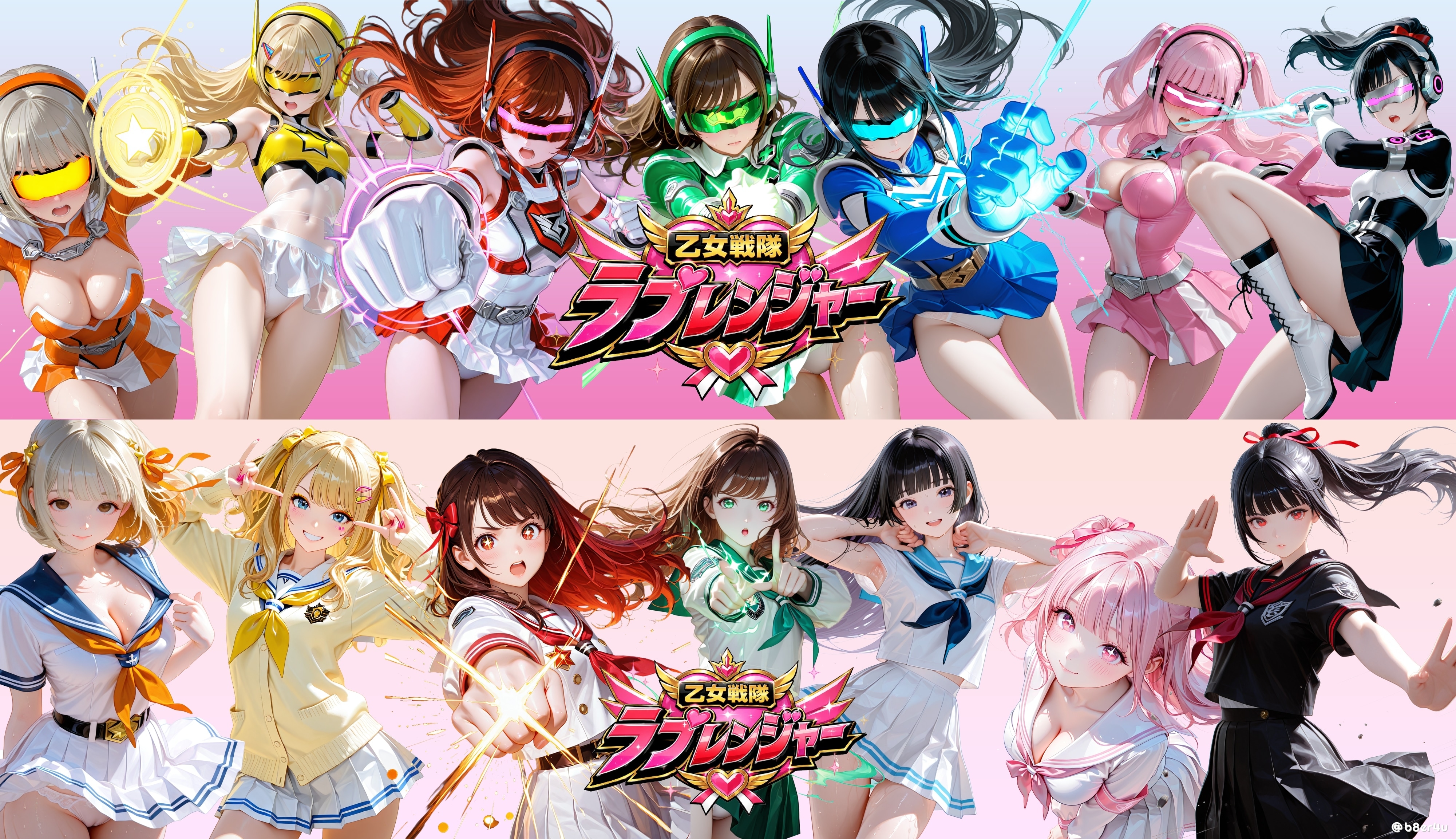 現在制作中ゲーム主人公の敵対組織❤️乙女戦隊ラブレンジャー