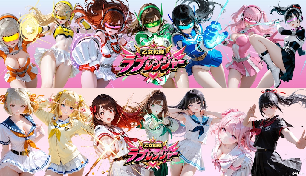 現在制作中ゲーム主人公の敵対組織❤️乙女戦隊ラブレンジャー