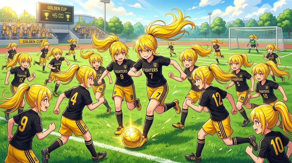 黄ぽにちゃん サッカー