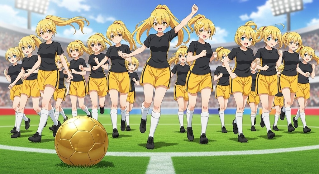 黄ぽにちゃん サッカー