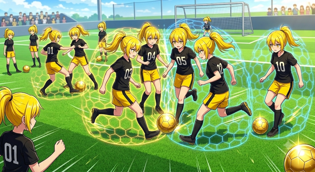 黄ぽにちゃん サッカー