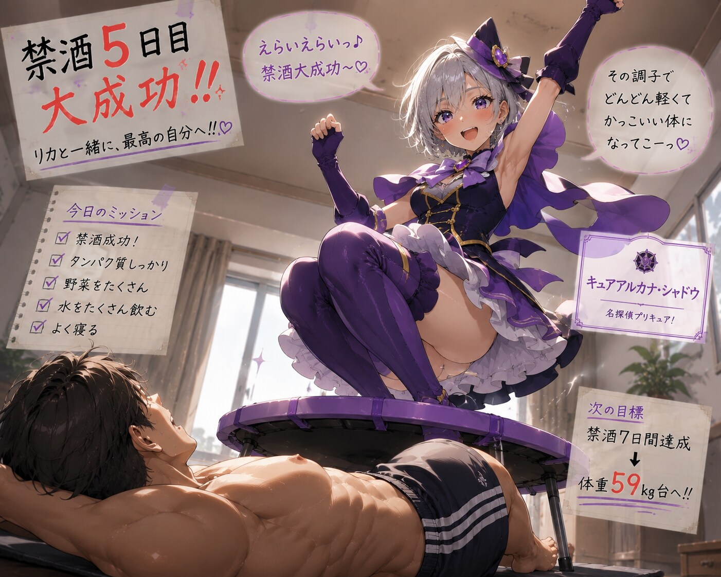 禁酒5日目報酬画像
