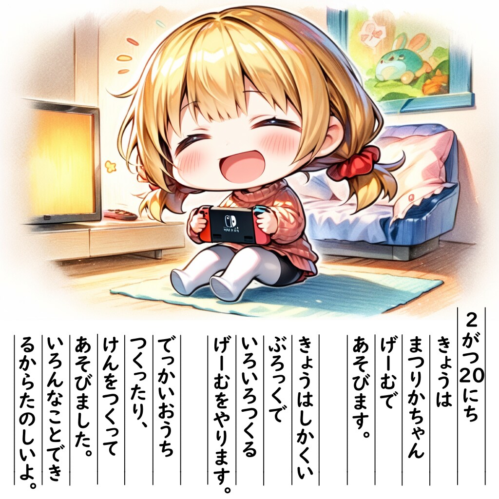 【絵日記】げーむであそぶひです