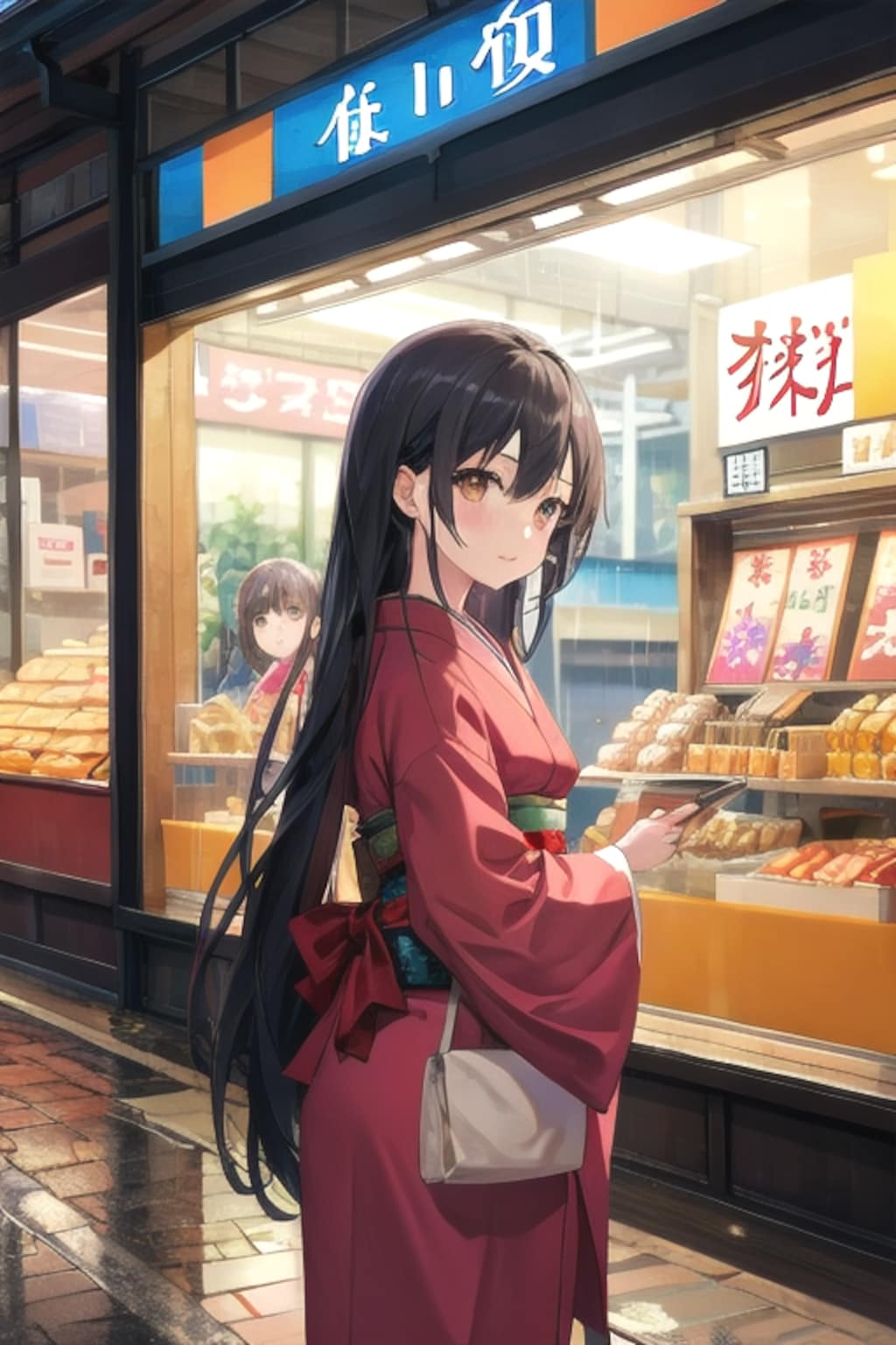 和菓子屋でバイトするさくらちゃん