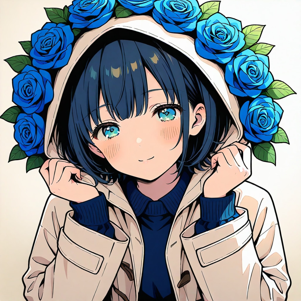 青薔薇フードの女の子（没作品）