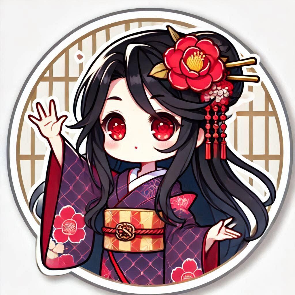 ツバキさんのステッカー風