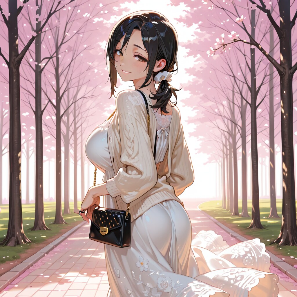 桜の下のミチルさん