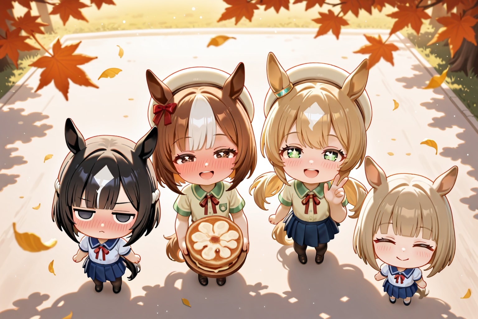 TEA_ちびちゃんと紅葉。 | の人気AIイラスト・グラビア