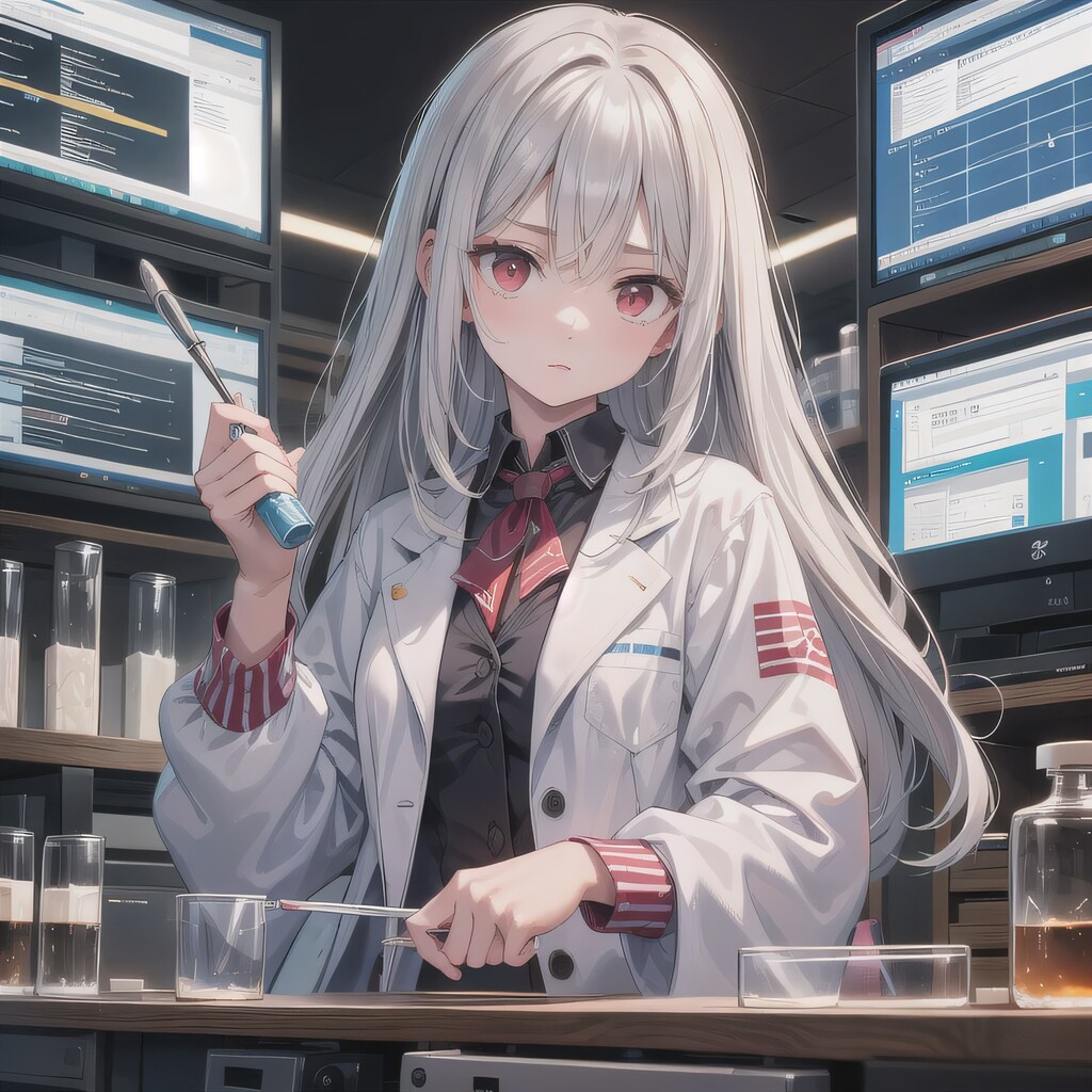 銀髪ロングで白衣の少女１９