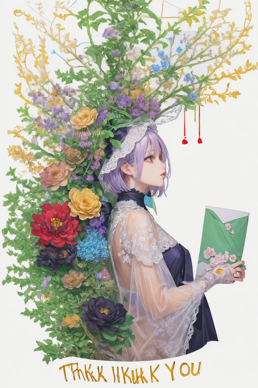 [佳人と花便り]
