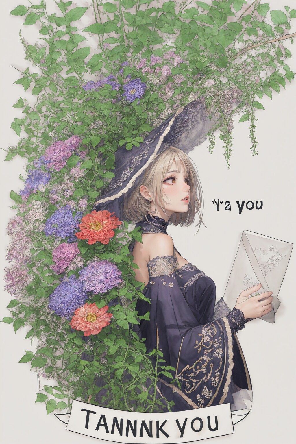 [佳人と花便り]