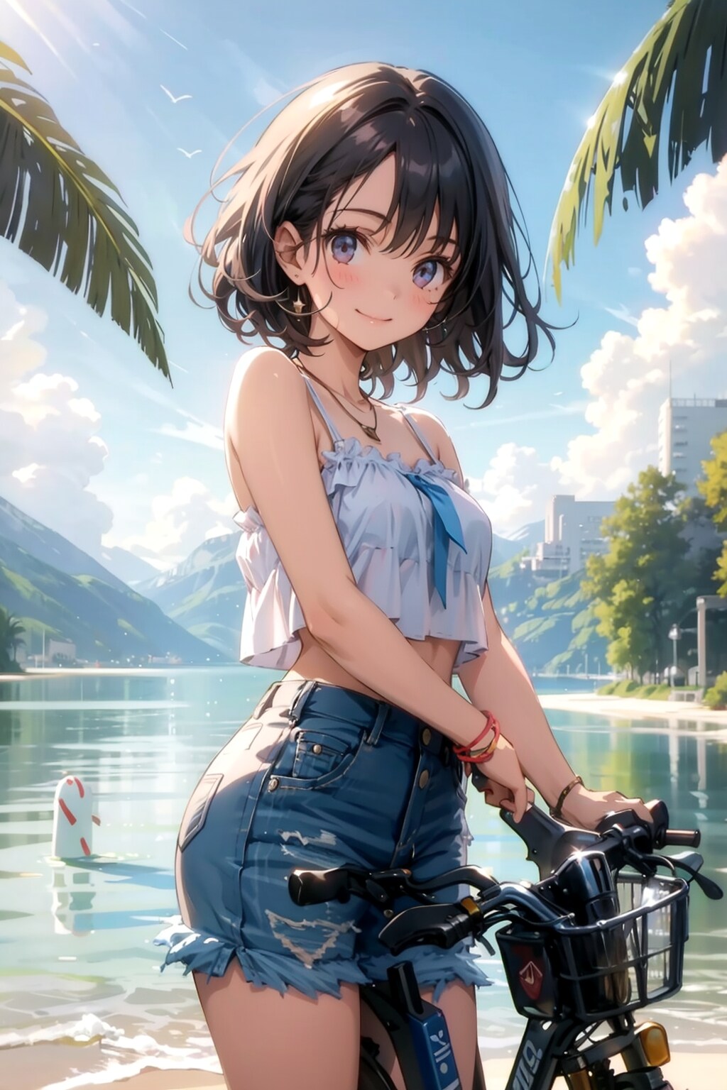 湖畔の朝【全２枚】