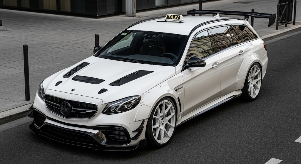メルセデスベンツワゴンタクシーのドリ車