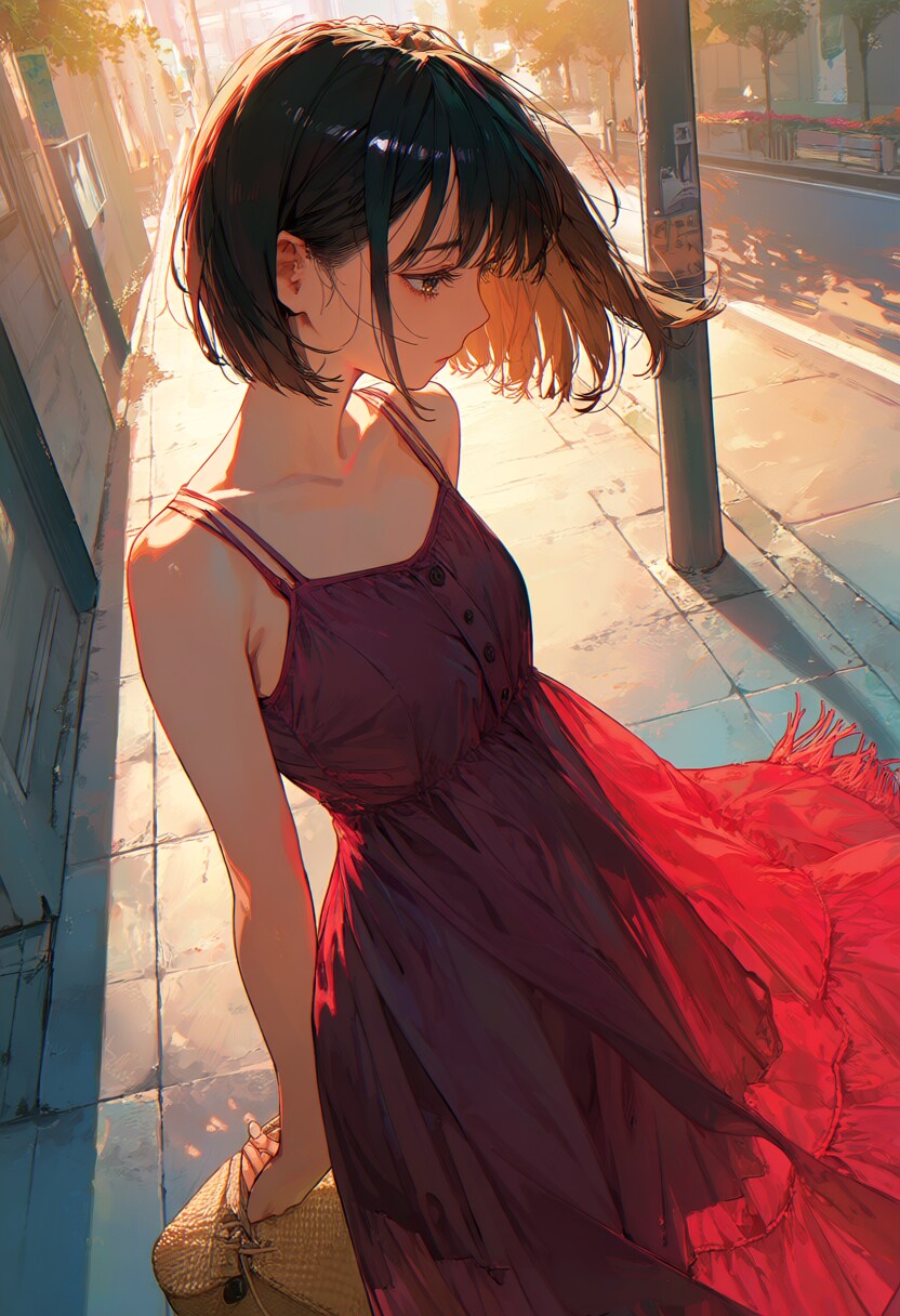 茜さす街角 | の人気AIイラスト・グラビア