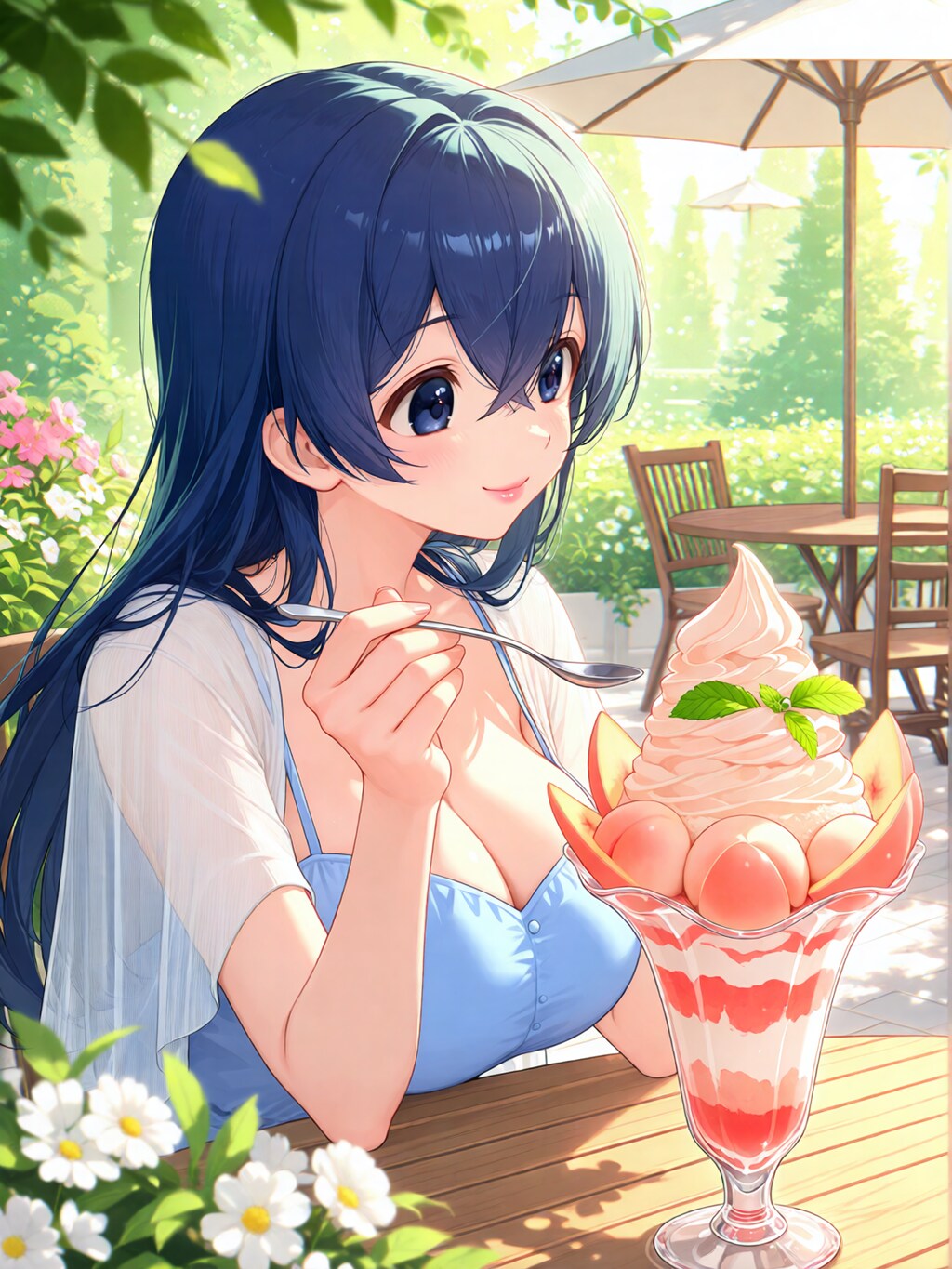 桃パフェ