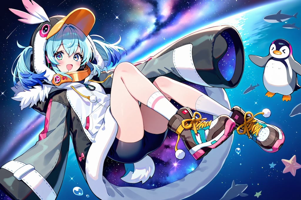夕暮れに謝罪の為ジャンプする