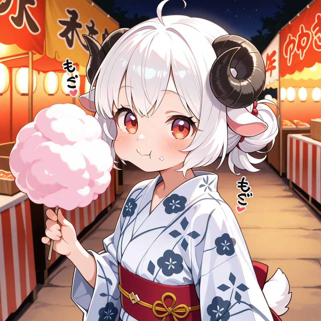 メイちゃんと綿菓子♡