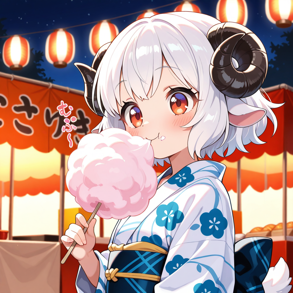 メイちゃんと綿菓子♡