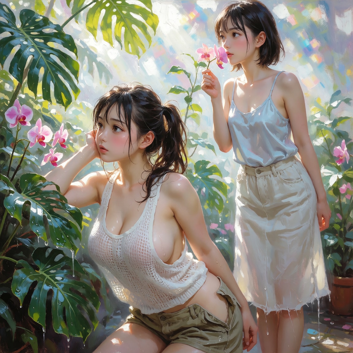 温室に降るきらめき