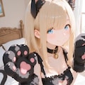 ブロンド猫娘ちゃんの猫下着 4枚目