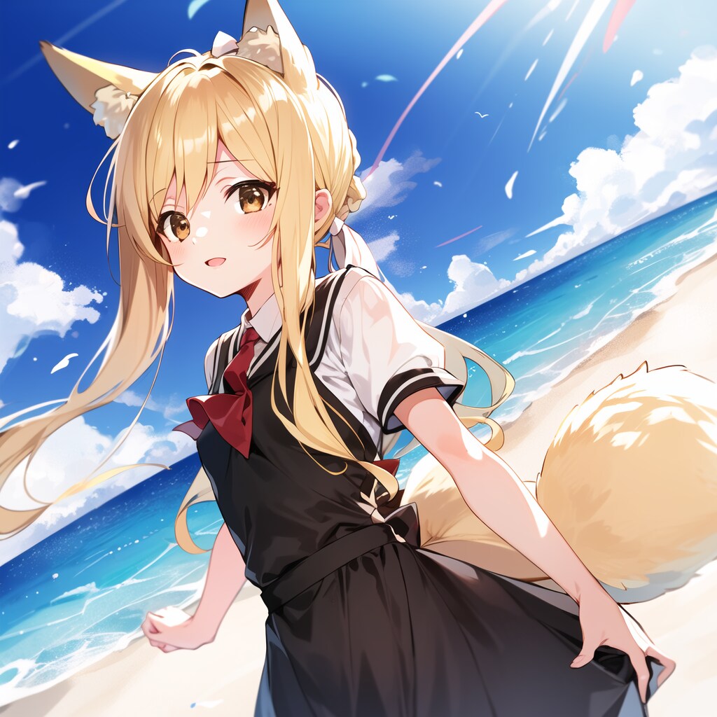 狐っ娘にAIRのコスプレを