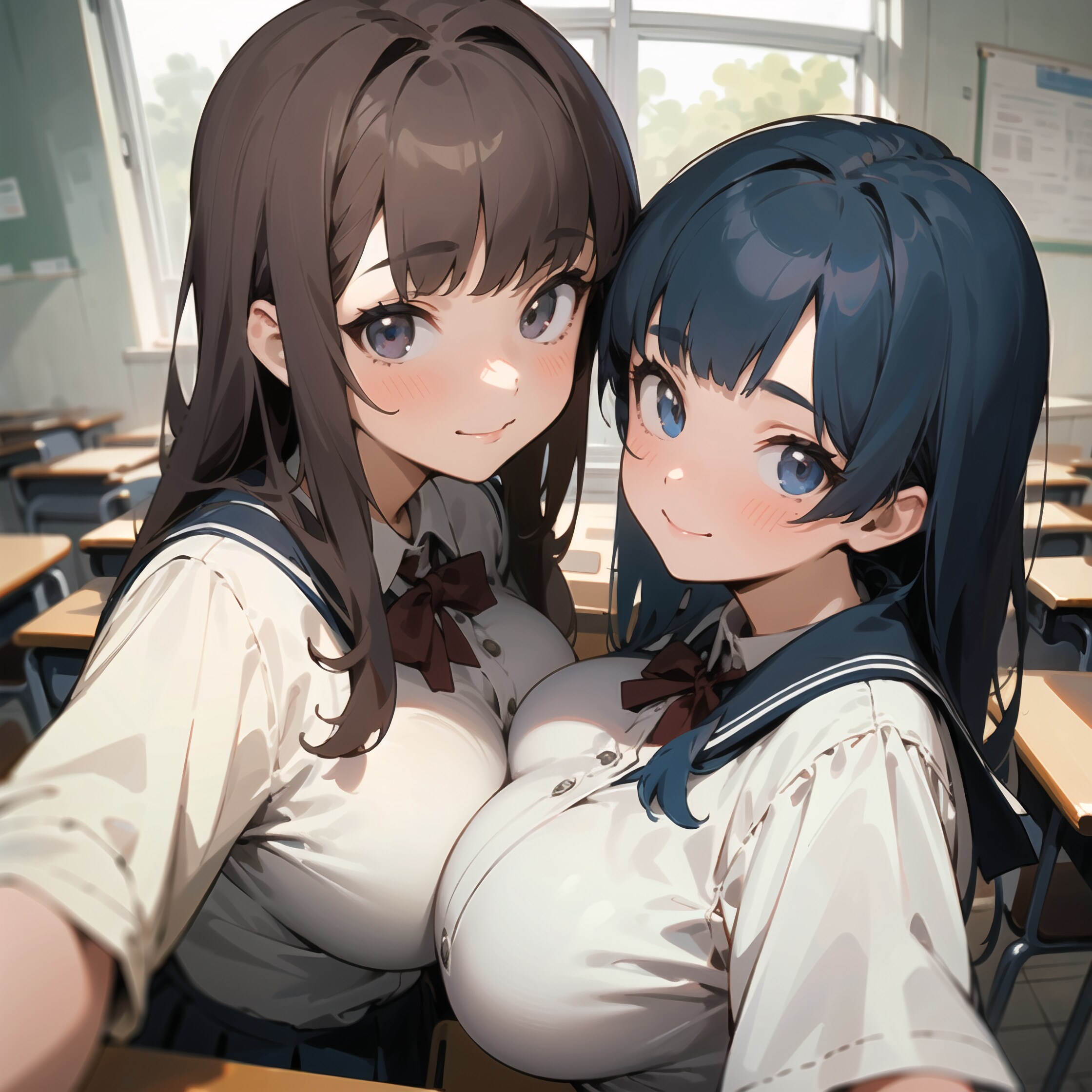 お胸合わせ