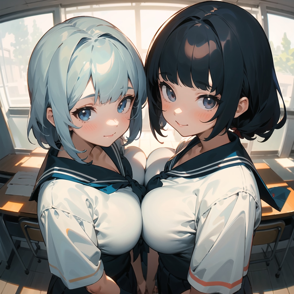 お胸合わせ