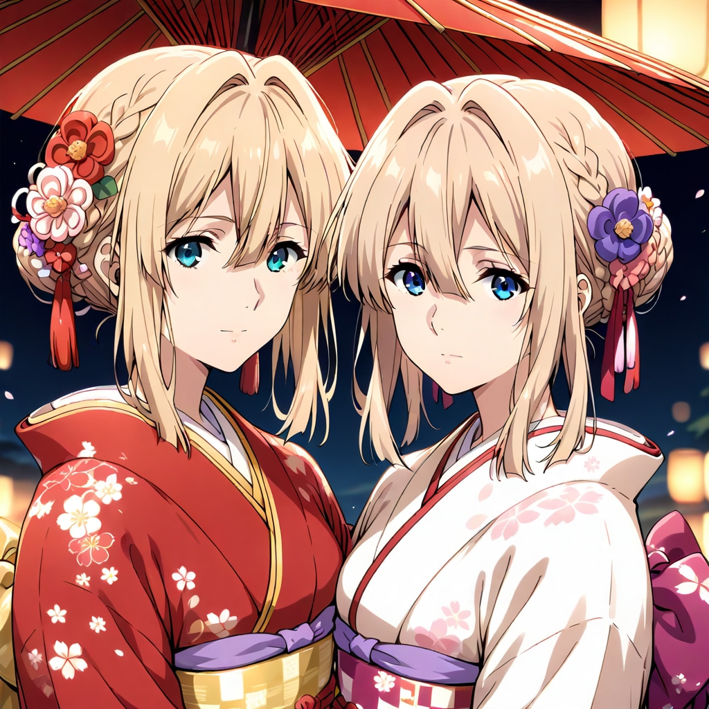 アニキャラ双子のお正月 | の人気AIイラスト・グラビア