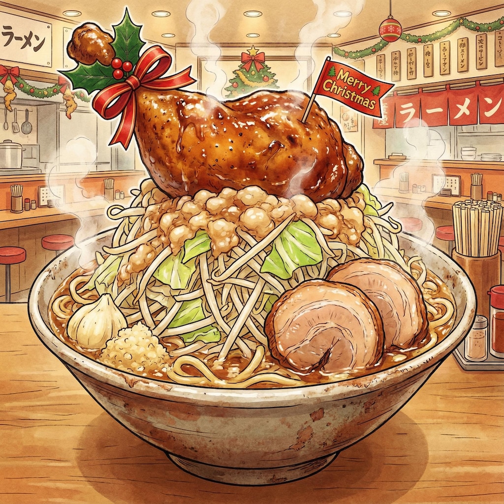 クリスマス限定トッピング二郎系ラーメン -Noodle Grand Prix-