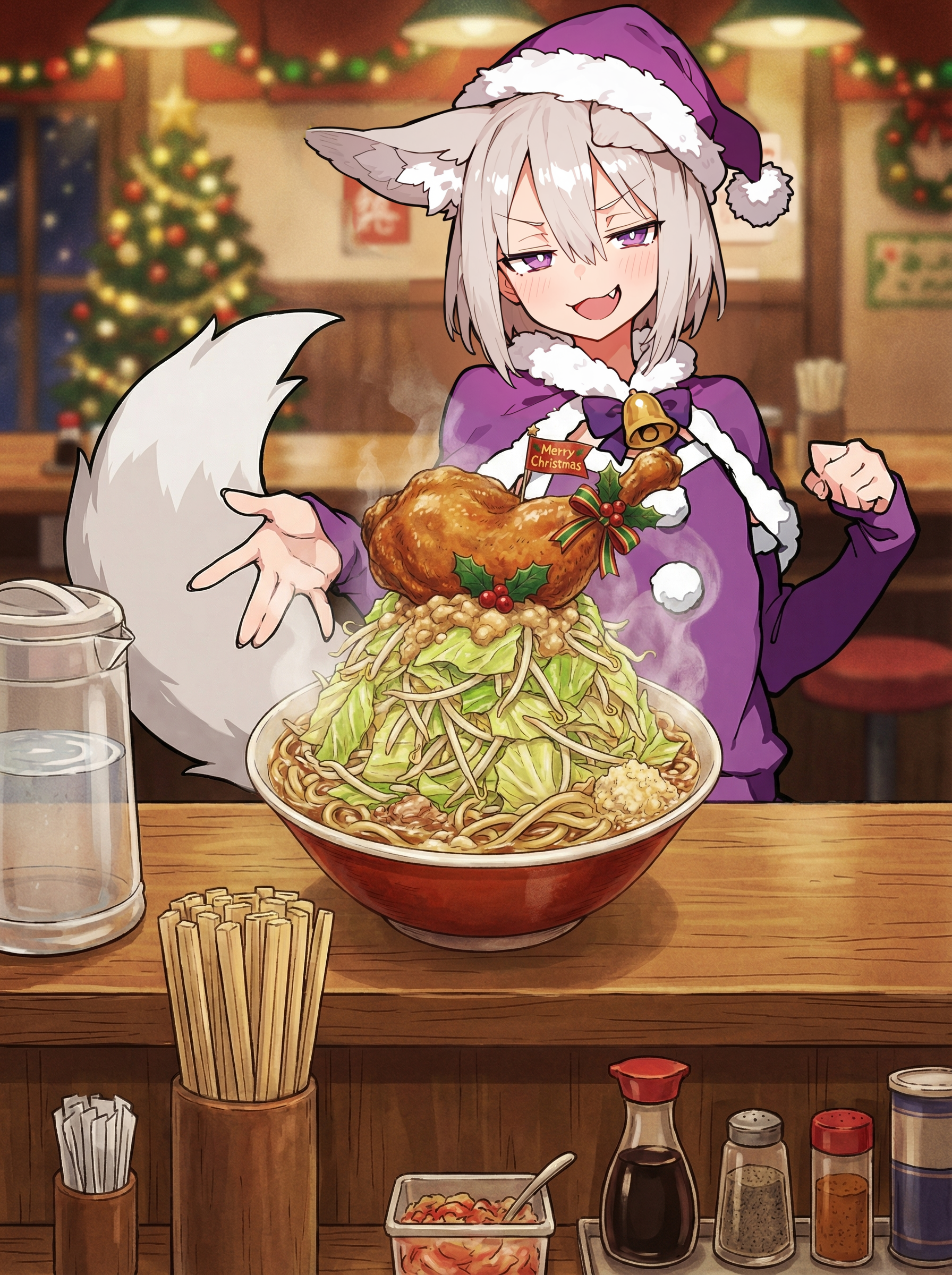 クリスマス限定トッピング二郎系ラーメン -Noodle Grand Prix- | の人気AIイラスト・グラビア