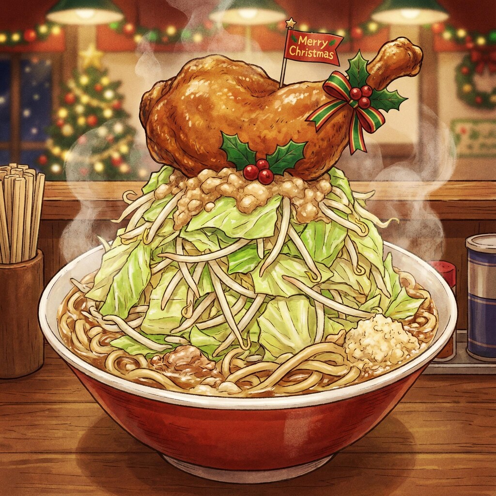 クリスマス限定トッピング二郎系ラーメン -Noodle Grand Prix-