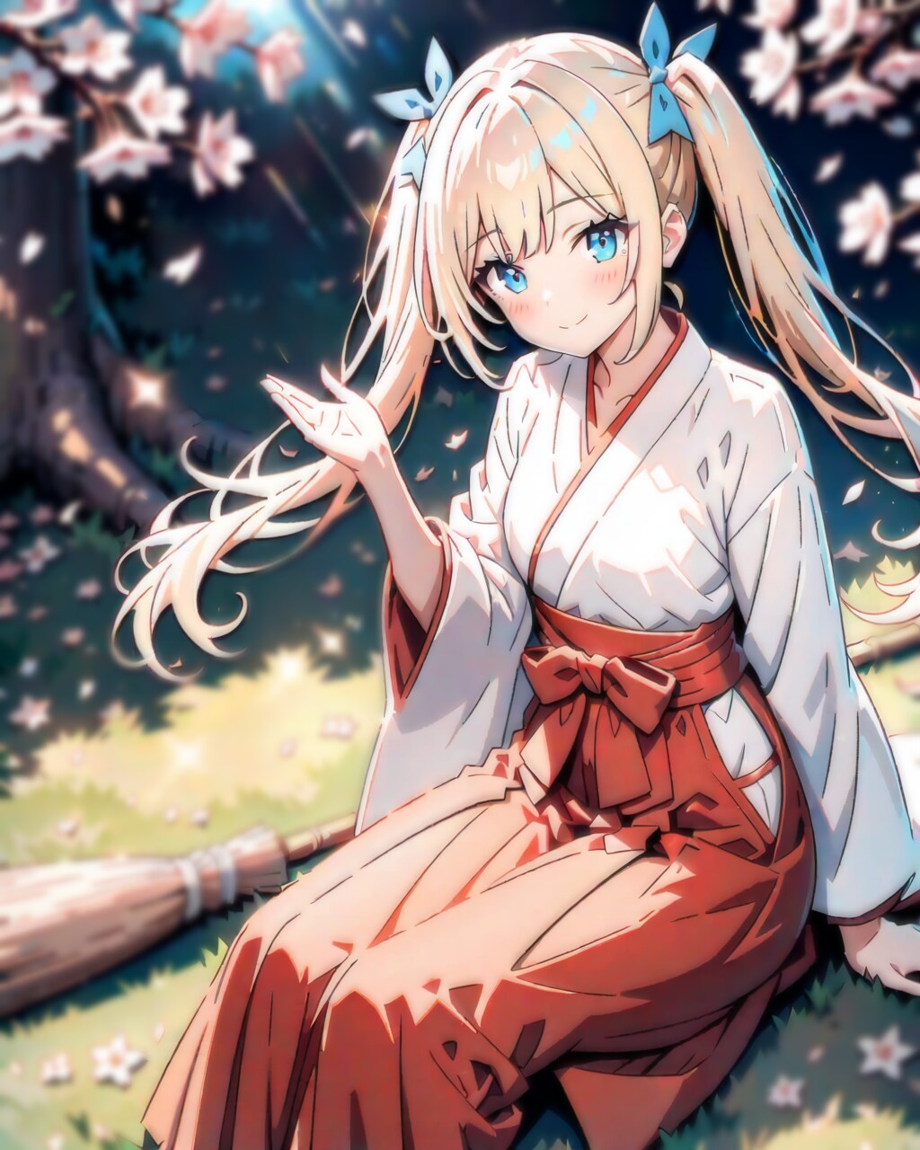 巫女さんなのに金髪ツインテールという矛盾