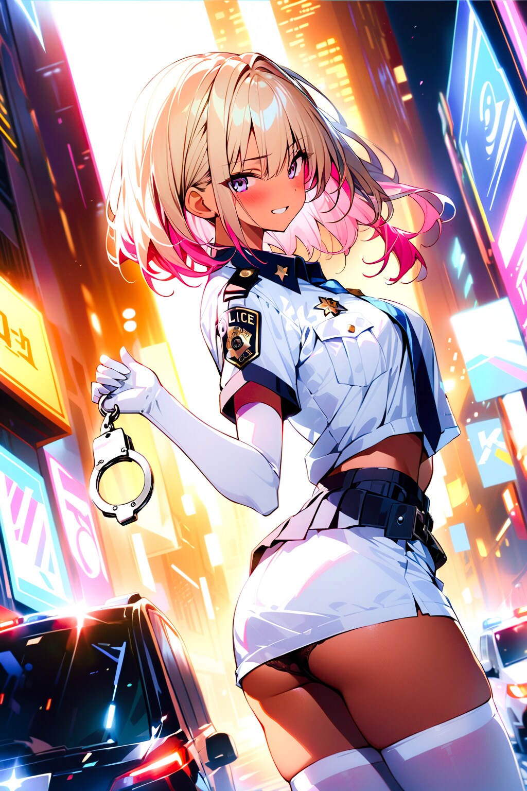 金髪ギャルの婦警ちゃん！