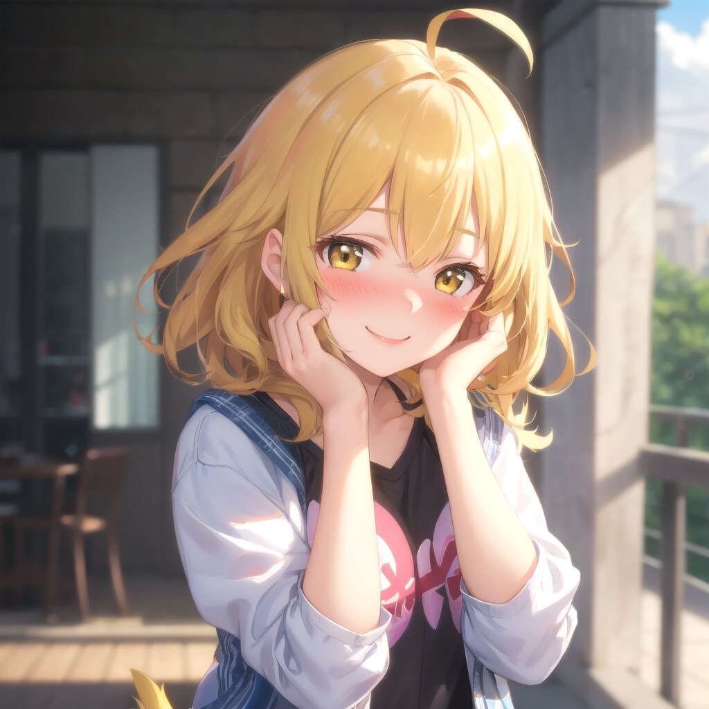 ほめられて照れちゃった