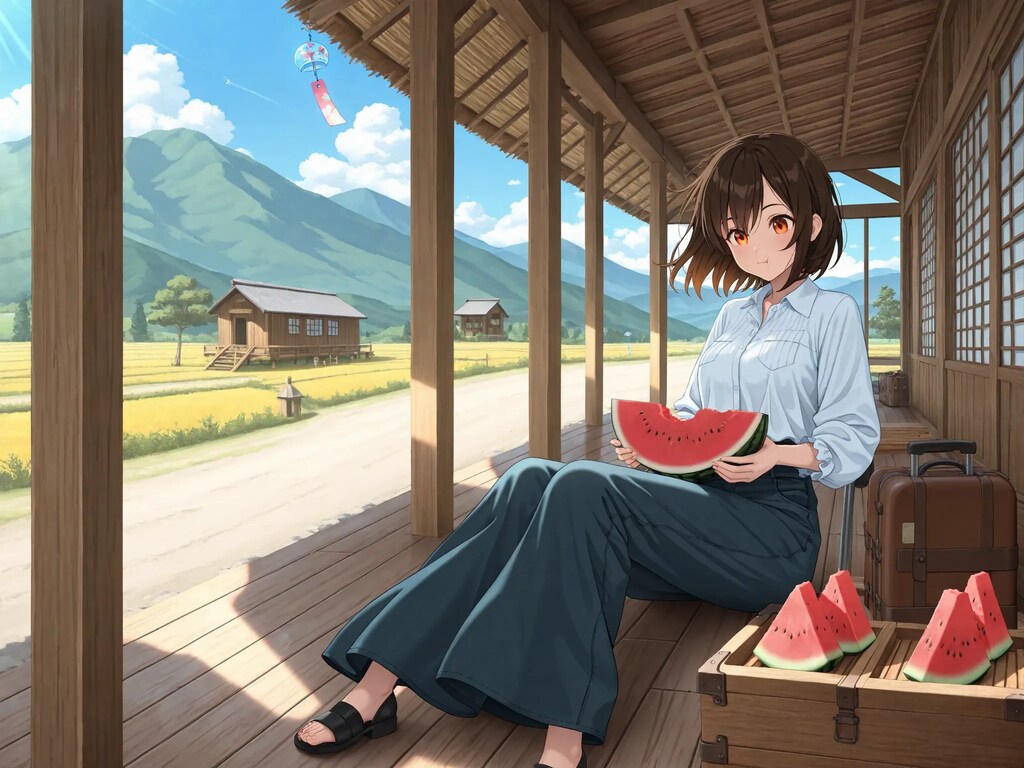 山里でひといき