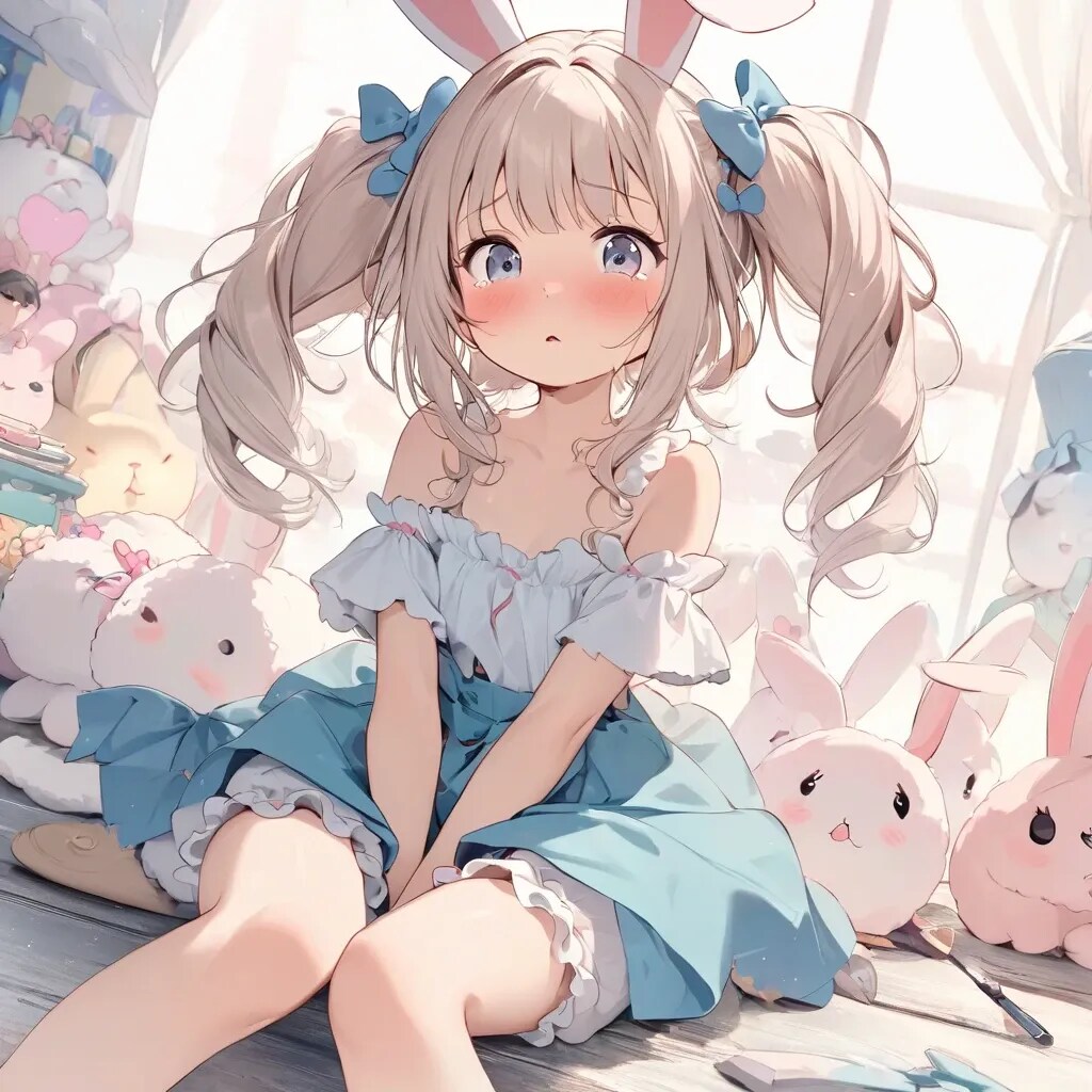 ちょこんとウサギ娘